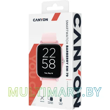 Смарт-часы Canyon Barberry SW-79 (розовый) картинка 6